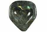 Flashy Labradorite Heart-Shaped Dish - Madagascar #120166-1